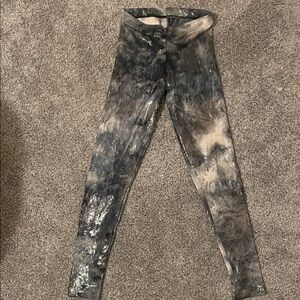 Blackmilk Tie-Dye Women Jeggings - Black and Gray